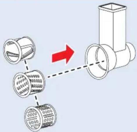 Diagram illustrating the process of inserting a component into a pipe fitting, with labeled parts and directional arrow.