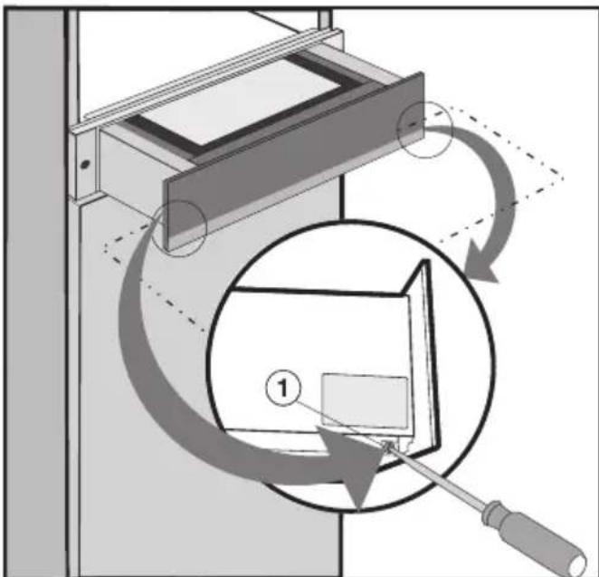 MIELE EVS 7010 - Ajuster la facade du tiroir - 1