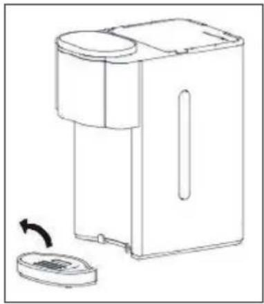 Klarstein Hotcano - Water disposal from the water tray - 1
