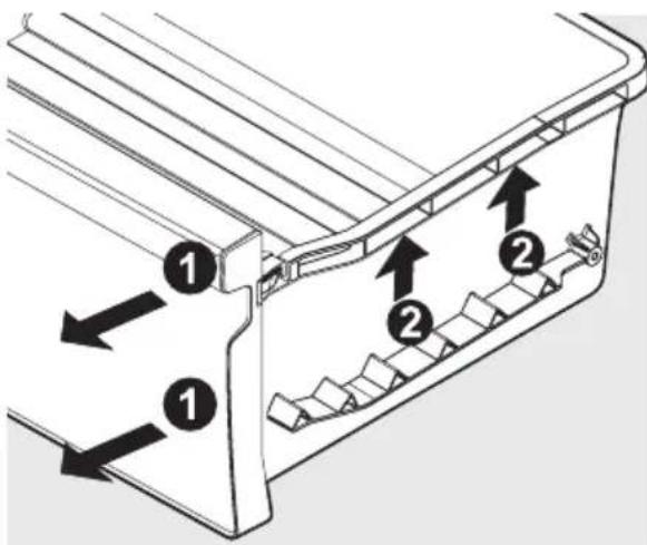 ELECTROLUX LLT9VB52U - Följ anvisingarna nedan for att ta ut Tastelock-ladorna for rengöring: - 1
