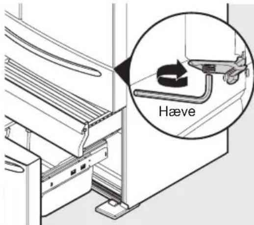 ELECTROLUX LLT9VB52U - Nivelling af skabet og justering af koleskabslåge (om nødvendigt) - 2
