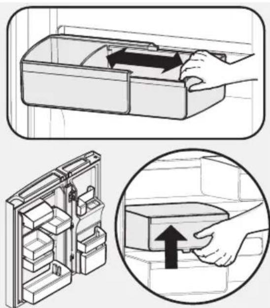 ELECTROLUX LLT9VB52U - Um den Turbehälter auf einer anderen Schiene zu befestigen: - 1