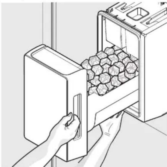 ELECTROLUX LLT9VB52U - Fjern og tøm isskuffen hvis: - 1