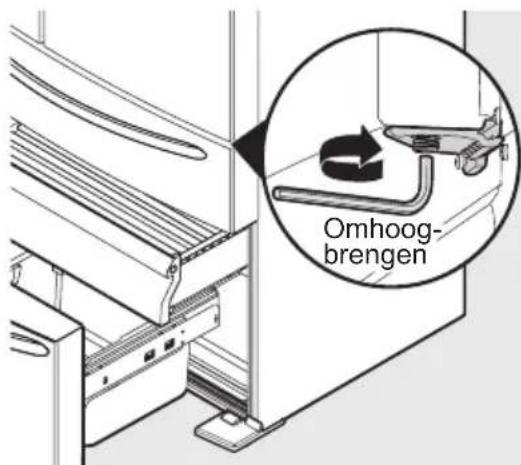 ELECTROLUX LLT9VB52U - Nivelling van kast en uitlijning van koelkastdeur (indienoodzakelijk) - 2