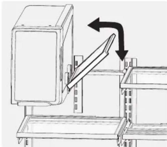 ELECTROLUX LLT9VB52U - Så har justerar du den vändbara hyllan: - 1