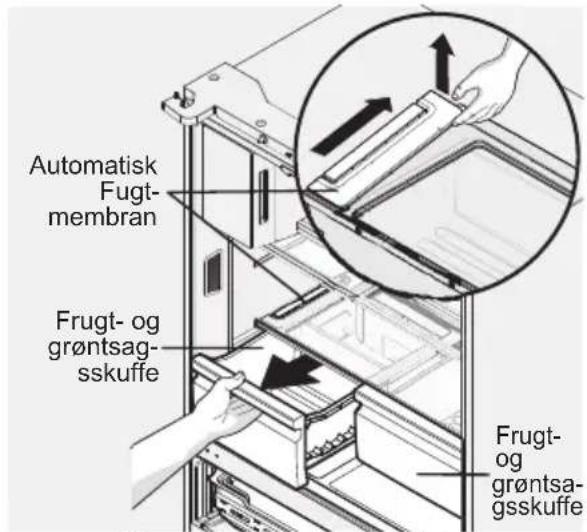 ELECTROLUX LLT9VB52U - Sádan fjernes den automatiske fugtighedsstyringsmembran: - 1