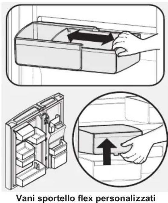 ELECTROLUX LLT9VB52U - Per spostare il vano dello sportello da binario a binario: - 1