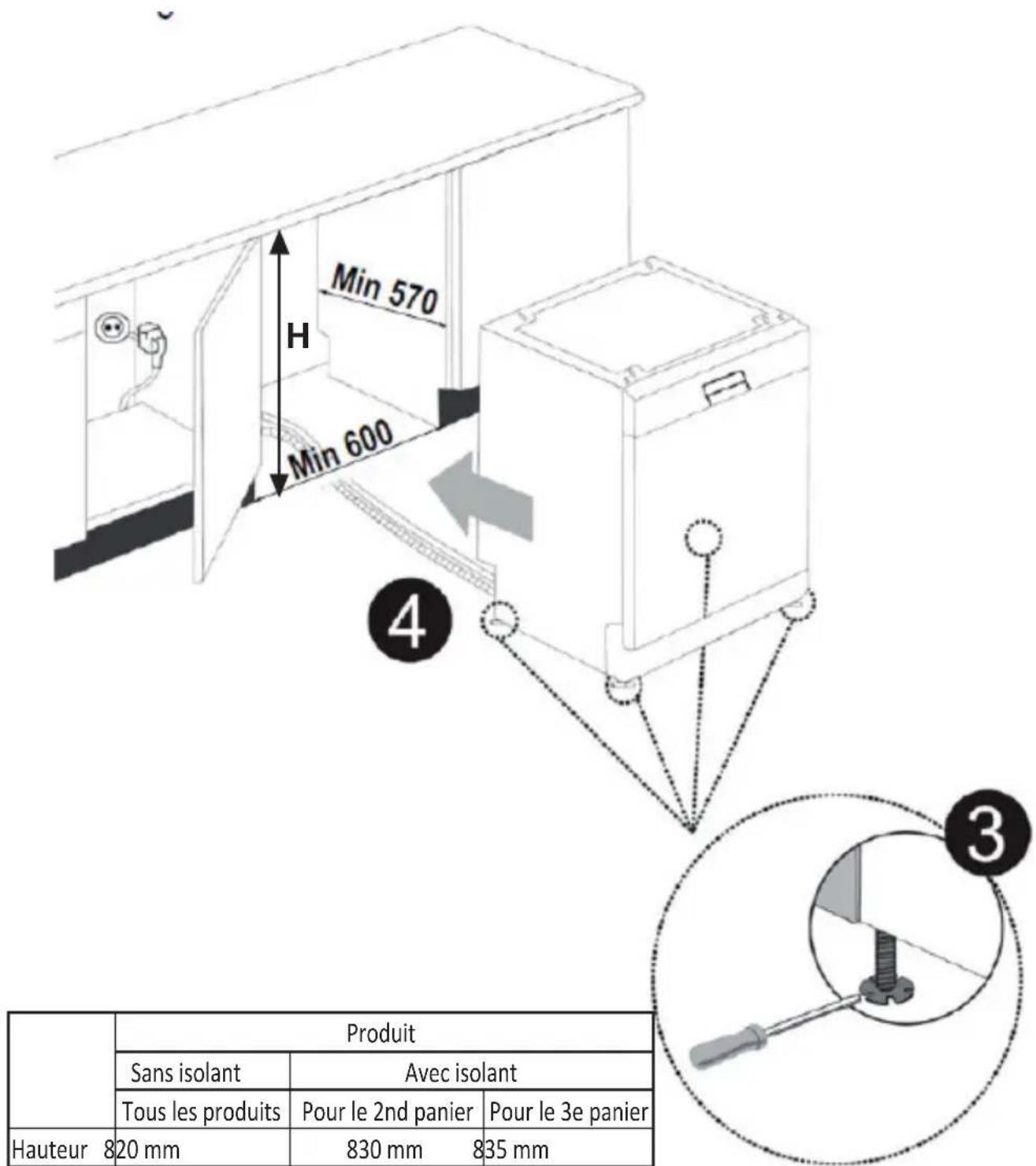 ESSENTIELB ELV3 456b - Installation sous un plan de travail - 2
