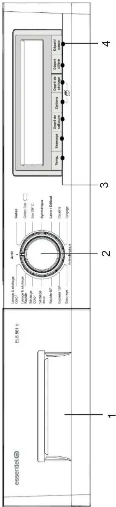 ESSENTIELB ELS 861 - Raccordement du tuyau de vidange - 3