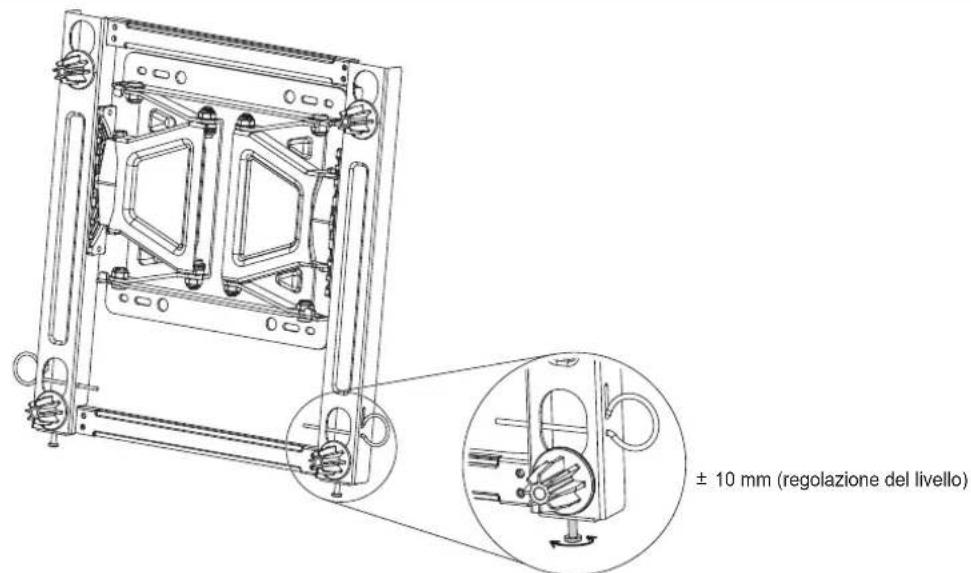 ± 10 mm (regolazione del livello)