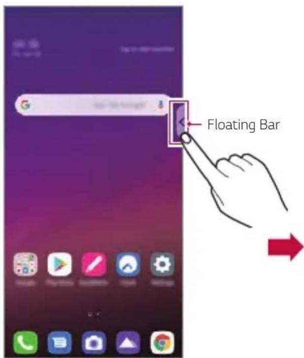 LG LMG710EM - Abrir y cerrar la Floating Bar - 1