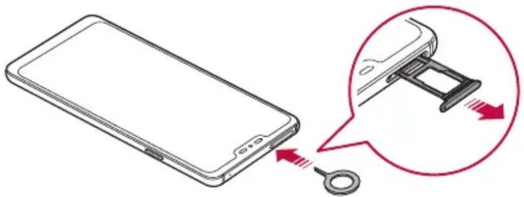 LG LMG710EM - Vloženie karty SIM a pamätovej karty - 2