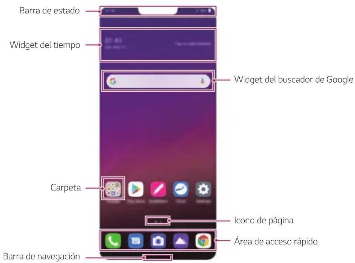 LG LMG710EM - Diseño de la pantalla de inicio - 1