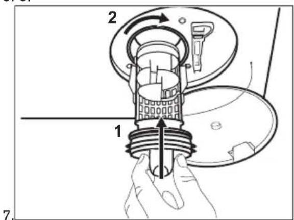 ZANUSSI ZX8473WF - Pour nettoyer la pompe, procedez comme suit : - 7