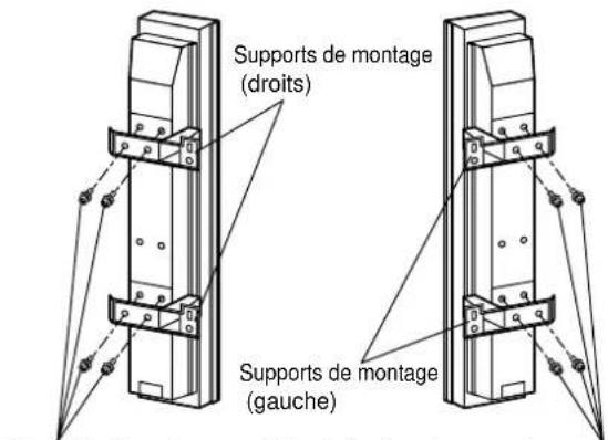 PANASONIC TYSP42P6S - Fixez les supports de montage sur les enceintes. - 1