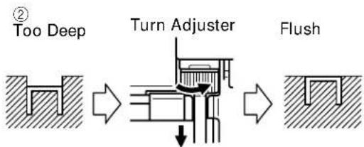 HITACHI N5024A - ADJUSTING THE STAPLING DEPTH - 2