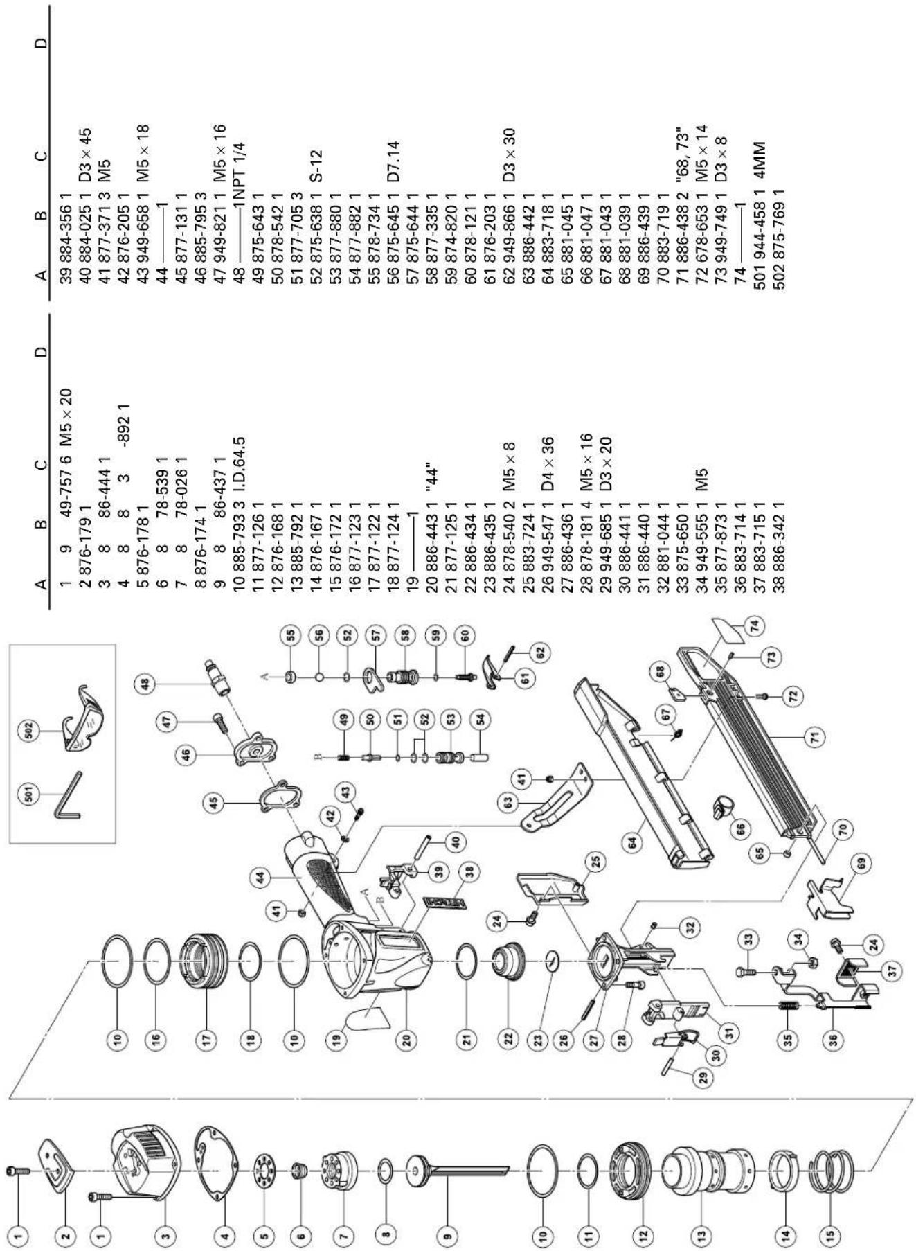 HITACHI N5010A - NOTA: - 1
