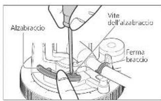 TECHNICS SL1000R - Riportare il braccio sul braccio dilettura, fissarco con ilferma braccio et tenendo premuto l'alzabraccio con un dato, ruotare la vite per regolare l'altezza. - 1
