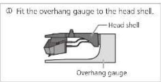 TECHNICS SL1000R - Adjust the overhang. Use the included overhang - 2