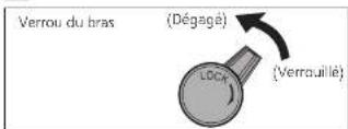 TECHNICS SL1000R - Dégager le bras de son agrafe. - 1