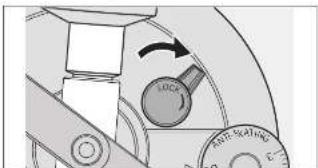 TECHNICS SL1000R - Kun varren korkeussa t o on valmis, lukitse aanivarsi kaantamalla varren lukitusnuppia. - 1