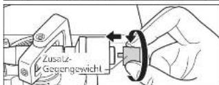 TECHNICS SL1000R - Bringen Sie das Gegengewicht am hinteren Ende des Tonarms an. - 2