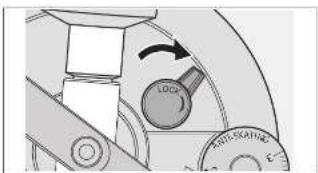 TECHNICS SL1000R - After arm height adjustment is finished, lock the tone arm by turning the arm lock knob. - 1