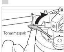 TECHNICS SL1000R - Lyf tonarmsspaken och flytta tonarmen over skivan. - 1