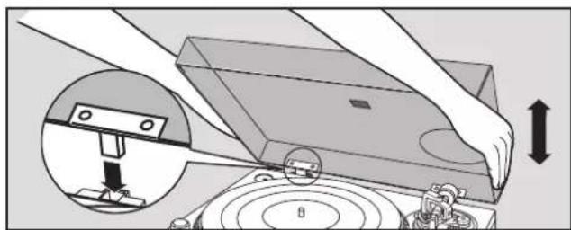 TECHNICS SL1210GR - Mise en place du couvercle - 1