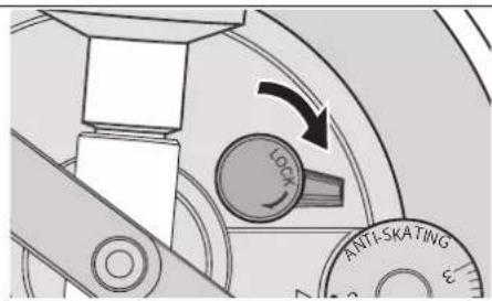 TECHNICS SL1210GR - ÀpRES le réglage de la hauteur du bras, verrouiller le bras de lecture en tournant le verrou du bras. - 1