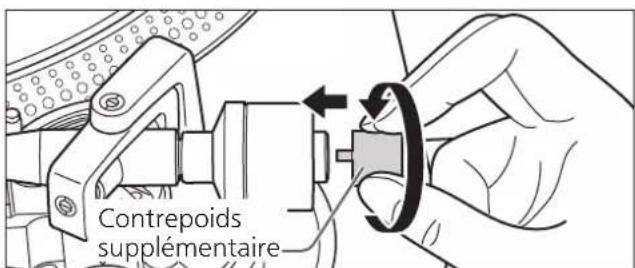 TECHNICS SL1210GR - Fixer le contrepoids à l'arrête du bras de lecture. - 2