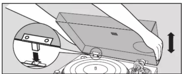 TECHNICS SL1210GR - Fit the dust cover - 1