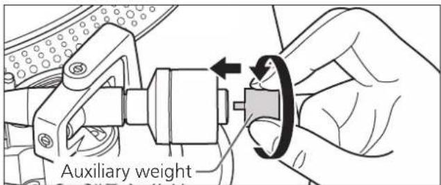 TECHNICS SL1210GR - Attach the balance weight to the rear of the tone arm. - 2