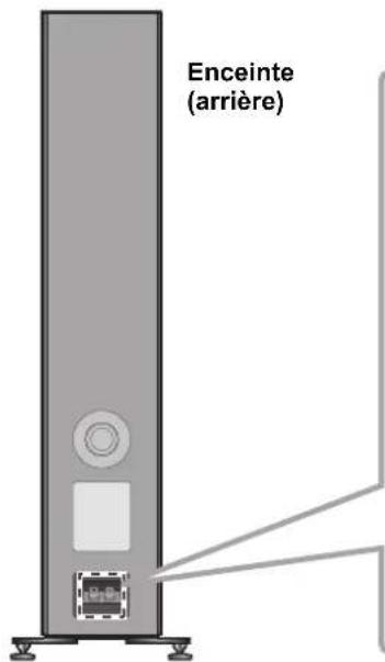 TECHNICS SBG90 - Raccordement des câbles de l'enceinte - 1