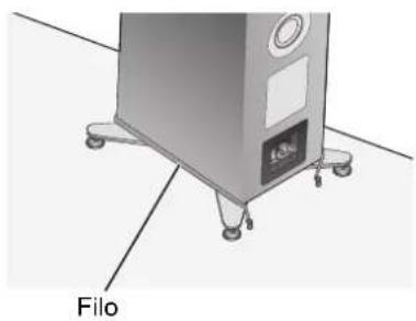 TECHNICS SBG90 - Quando si fissano i diffusori ad una superficie orizzontale (pavimento, ecc.) - 1