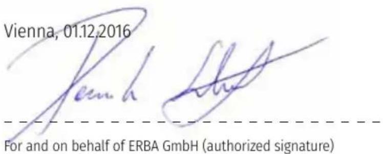 Erba 17012 - DECLARATION OF CONFORMITY - 1