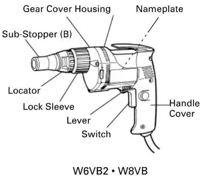 HITACHI W 6V3 - NAME OF PARTS - 2