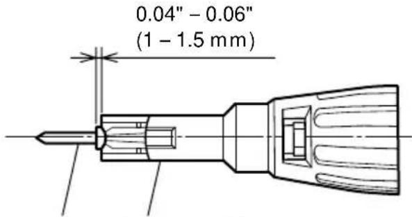 HITACHI W 6VM - Mounting the bit - 1