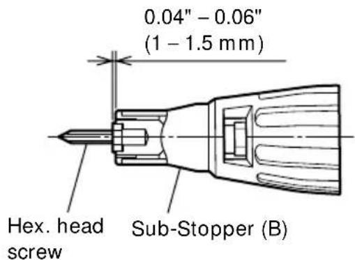 HITACHI W 6VM - Adjusting the tightening depth (Fig. 3) - 3