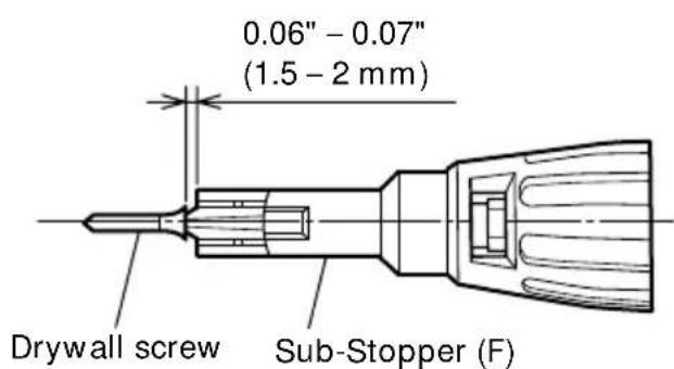 HITACHI W 6VM - Adjusting the tightening depth (Fig. 3) - 4