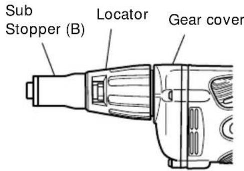 HITACHI W 6VM - Adjusting the tightening depth (Fig. 3) - 2