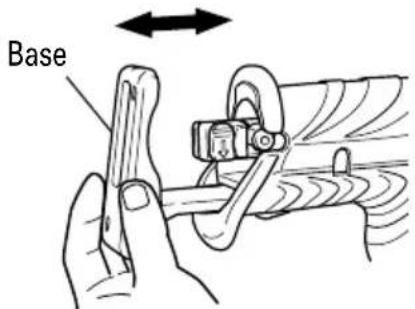 HITACHI CR 13V2 - Adjusting the base - 3