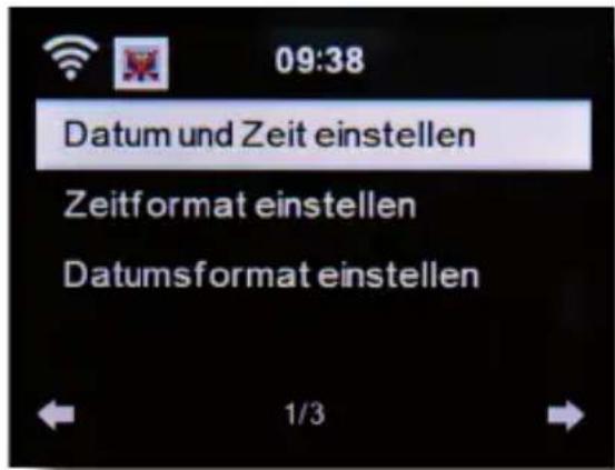 Imperial DABMAN i610 - Datum &amp; Zeit - 1