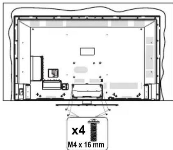 PANASONIC TX65GXW585 - Assembling the pedestal - 3