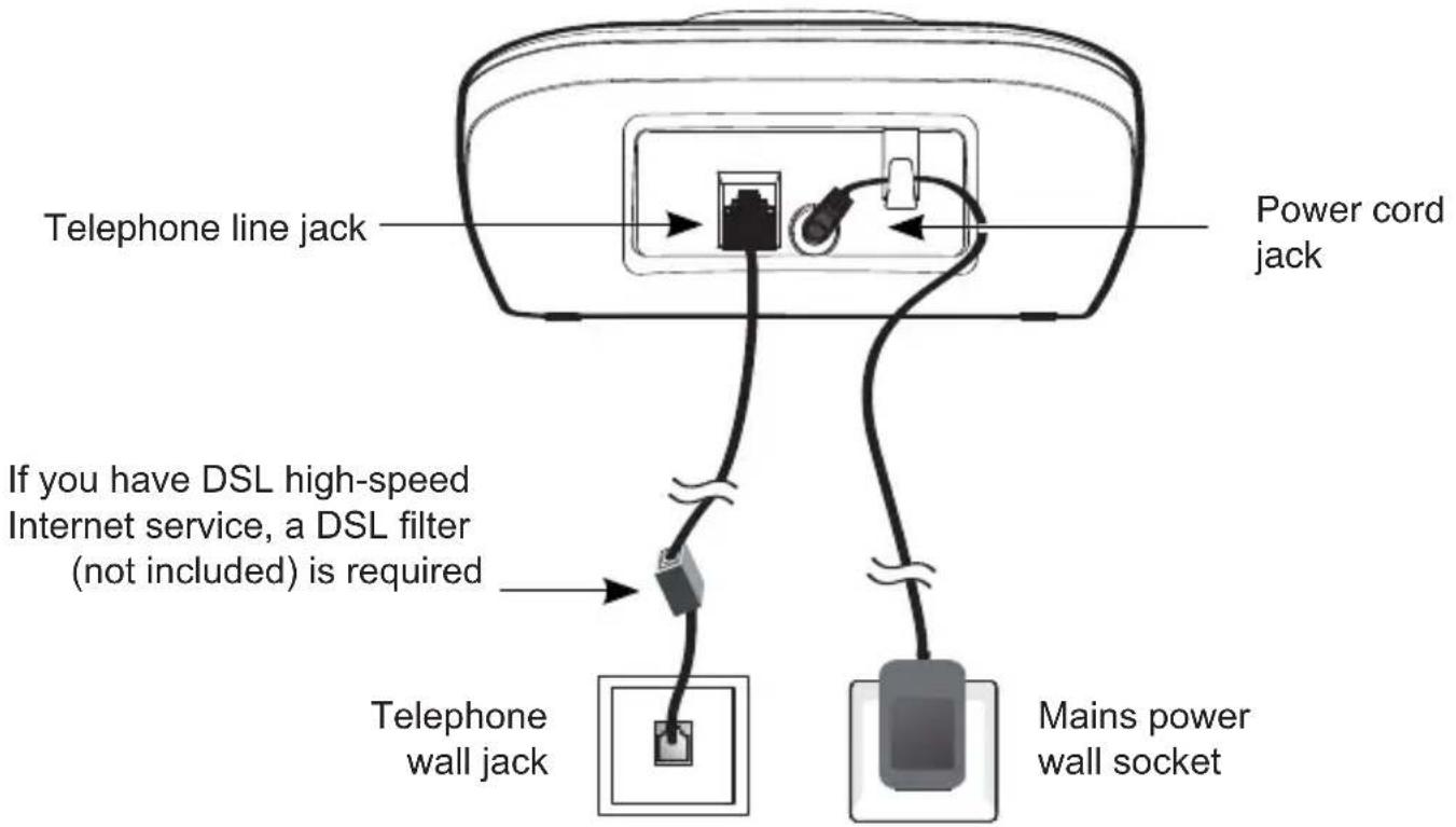 Amplicomms BigTel 1201 - Connect the base unit - 1