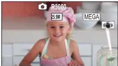 PANASONIC HCVX11 - - À propos des indications à l'écran en mode d'enregistrement d'images fixes - 1