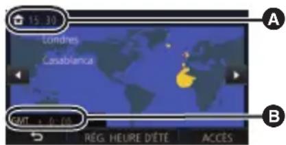 PANASONIC HCVX11 - Touchez / pour sélectionner votre lieu de résidence et touchez [ACCÈS]. - 1