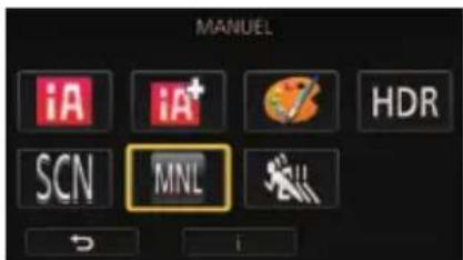 PANASONIC HCVX11 - Toucher MNUR changer pour le Mode manuel. - 7