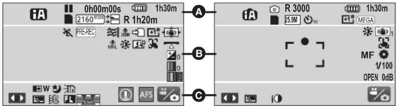 PANASONIC HCVX11 - ■ Indicateurs d'enregistrement - 1