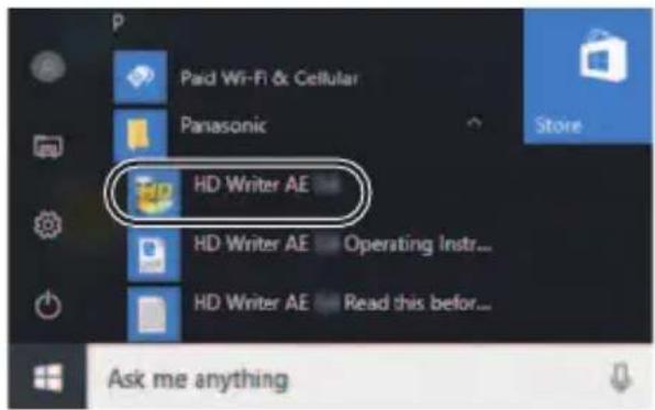 PANASONIC HCVX11 - Démarrage de HD Writer AE 5.4 - 1